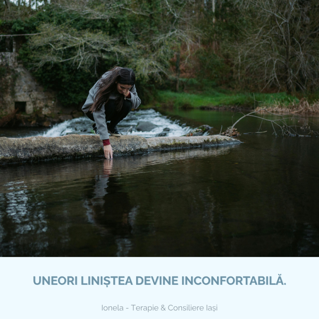 persoană într-un moment de introspecție și reglare emoțională în liniște