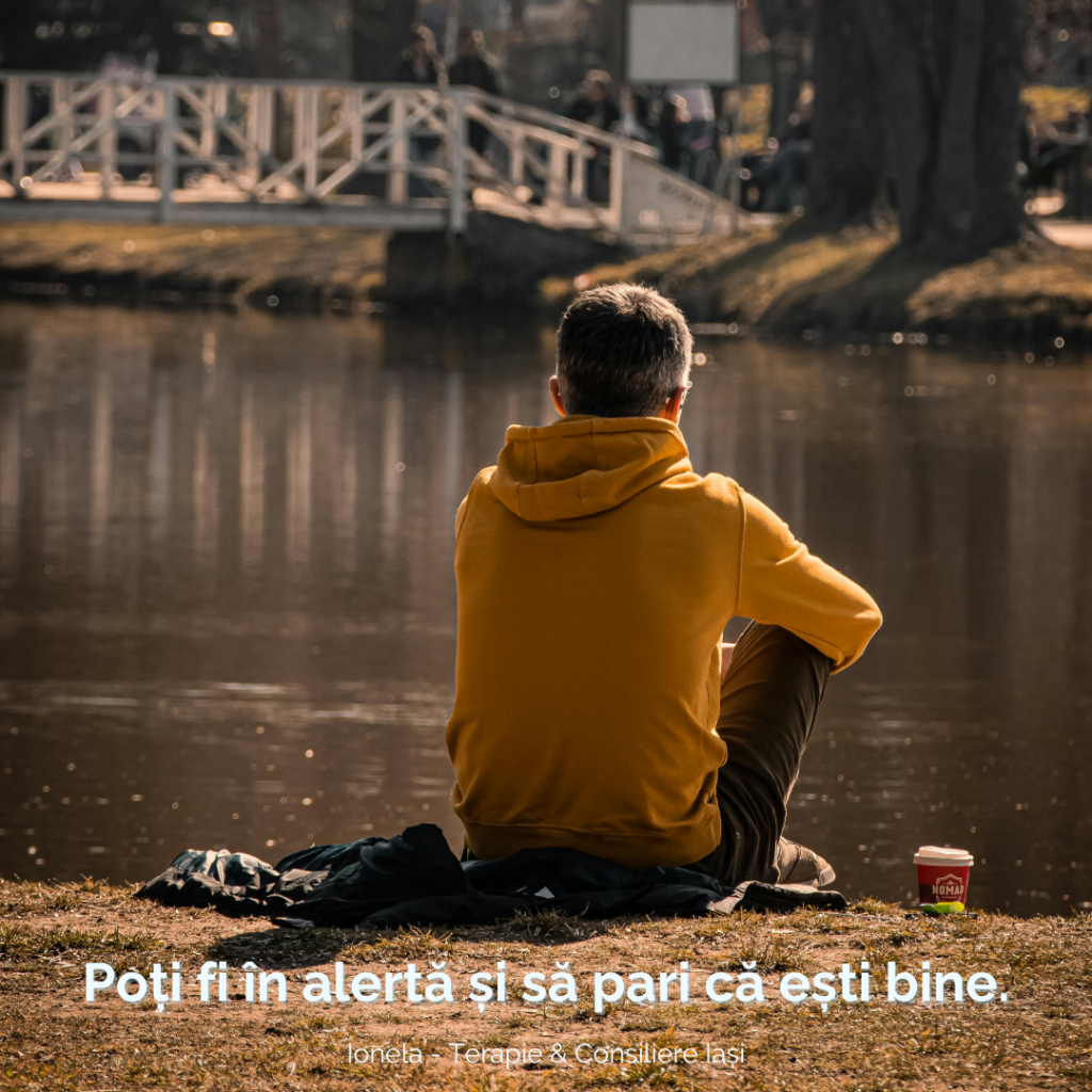 persoană într-un moment de liniște și introspecție legat de siguranța emoțională și reglarea sistemului nervos